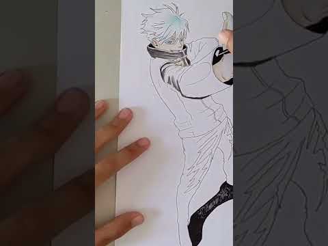 Drawing Saturo Gojo | Jujutsu kaisen #shorts #speeddrawing #jujutsukaisengojo