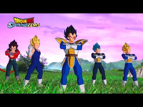 Dragon Ball Sparking Zero - All Vegeta Transformations / Ultimate Attacks (HD)