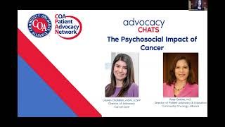 The Psychosocial Impact of Cancer: A CPAN Advocacy Chat