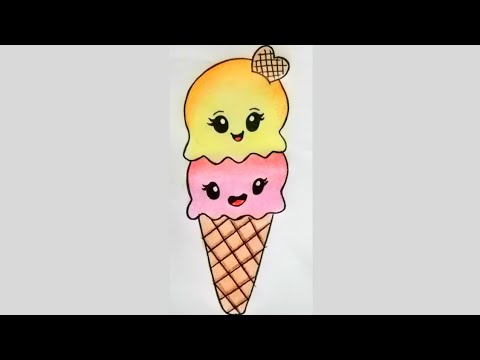 How to draw a cute ice cream #shorts #short #artsyfam #art #trending #viral #howtodraw #easydrawing