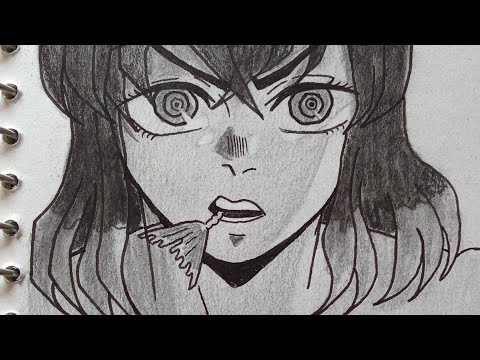 How to draw inosuke hashibura (from demon slayer)|2ba vArtist (anime sketch)