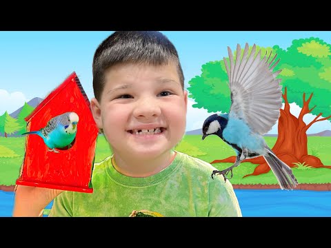 DIY BIRDHOUSE! Kids Crafting with Caleb and Mom! Learn Colors with Caleb! Family DIY Fun