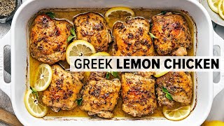 GREEK LEMON CHICKEN is a must-make, super easy dinner recipe!