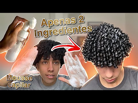 Como fazer mousse CAPILAR CASEIRO pra definir os cachos e tirar frizz das tranças