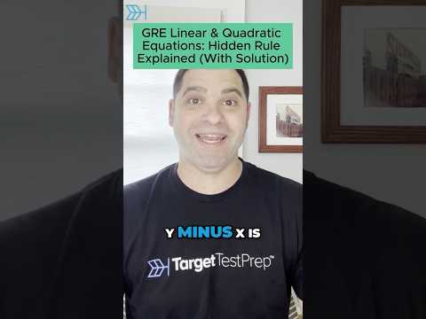 GRE Linear and Quadratic Equations: Hidden Rule Explained (With Solution) 📝 | #GRE | #Shorts