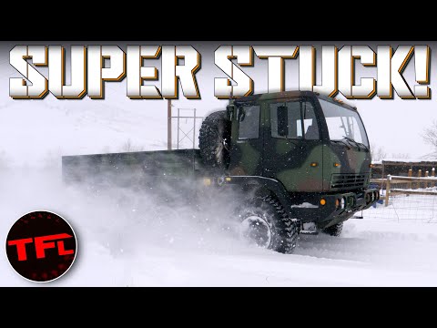 I Got 23,000 lbs of Military Truck STUCK On a Snowy Hill: Here’s What Happened!