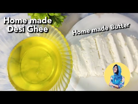 Home made Butter & Desi Ghee Recipe || How to Make Desi Ghee & Butter || دیسی گھی اور مکھن کی ریسیپی