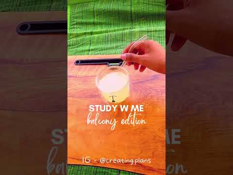 ASMR study with me in my balcony 💞 #studywithme #cafinalstudents #studyarea