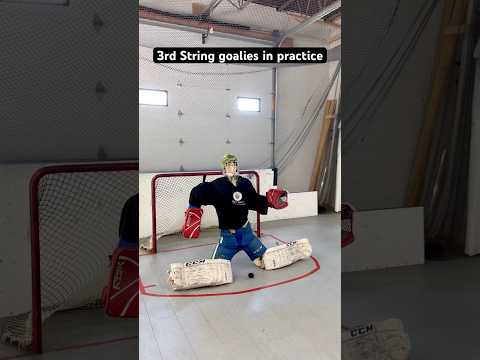 Starting goalies VS. 3rd string goalies in practice #pavelbarber