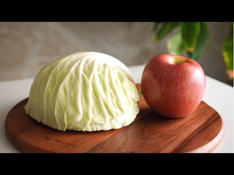 양배추 사과 이렇게 드세요~ 살빠지는 정말 맛있는 요리 | I can’t stop eating this cabbage and apple salad