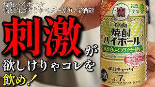 超強炭酸！超辛口！超刺激的！超美味い！焼酎ハイボール 強烈白ぶどうサイダー割り〈宝酒造〉をレビュー！【晩酌】新発売RTDレビュー#116