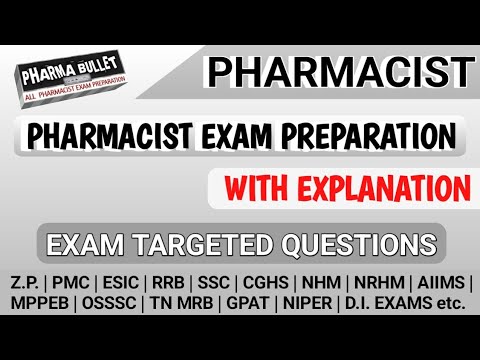 Pharmacist exam preparation | TN MRB | HSSC | PMC | MPPEB | RRB exam questions #pharmabullet