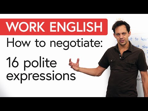 Work English: Expressions for polite negotiations