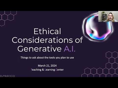 Ethical Considerations of Generative A.I. webinar