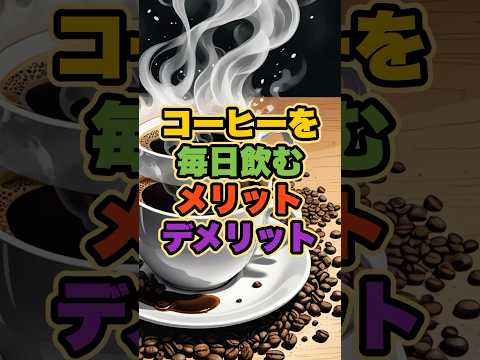 コーヒーを飲むメリットとデメリット #shorts #雑学 #健康 #美容 #ダイエット #コーヒー #カフェイン