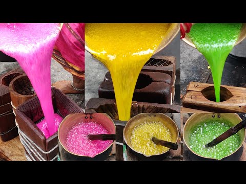 500 Years Old Traditional Sugar Candy Sweet Making by 70 Years Grandma & Team | Panchadara Chilakalu