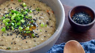 Steel Cut Oatmeal Mushroom Vegetable Porridge