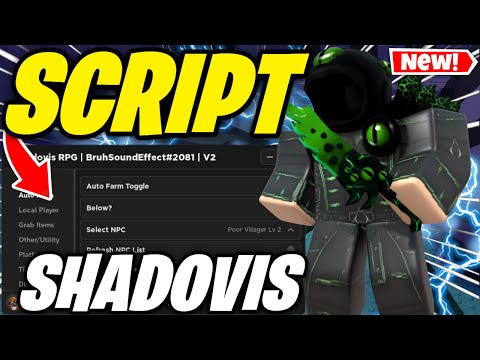 SHADOVIS RPG SCRIPT HACK PASTEBIN 2022 | KILL AURUA + AUTOFARM + GOD MODE *ROBLOX*