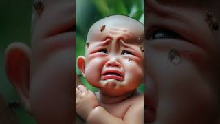 So cute little monk//cryingmoment😭😭😭🌿🌿🌿#baby#monkmoments#sad#funnymoment#shorts#viralshorts