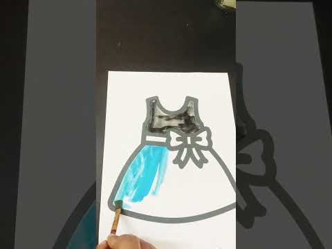 How to draw colourful baby dress drawing easy| Girls beautiful dress drawing #how #drawing