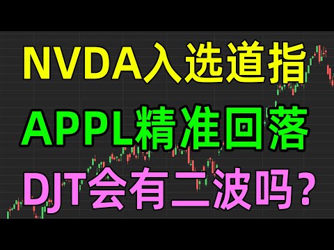 美股热点：NVDA入选道指，AAPL精准回落，DJT会有二波吗？