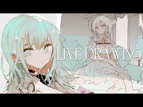 白紙からお絵描き配信💭