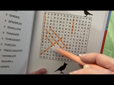 ASMR Word Search to help you RELAX (whispered, page sounds)