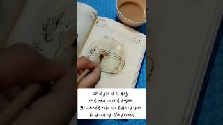 Painting with tea?! aesthetic painting ideas💡🌿 #shorts #tiktok #viral #satisfying #art #drawing