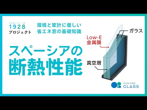 真空ガラス「スペーシア」の断熱性能