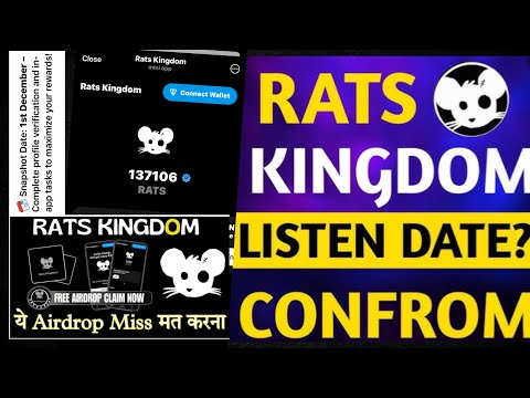 Rats Kingdom￼ Listing Date Confirm 😱 // Rats Kingdom December 💯% Listing Date Confirm 🔥