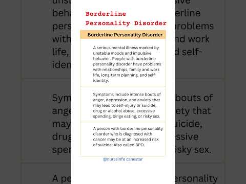 Borderline personality disorder Symptoms  BPD #bpd