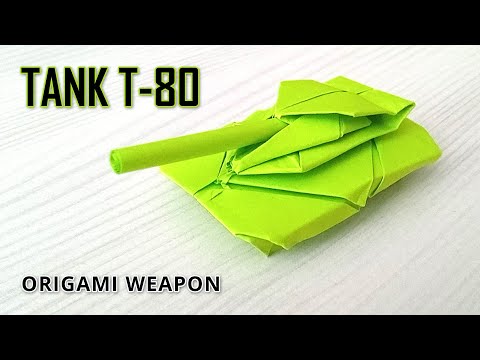 TANK T-80  - How to make a paper Russian unique tank