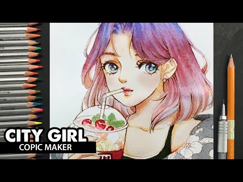 Draw girl style, beautiful girl draw