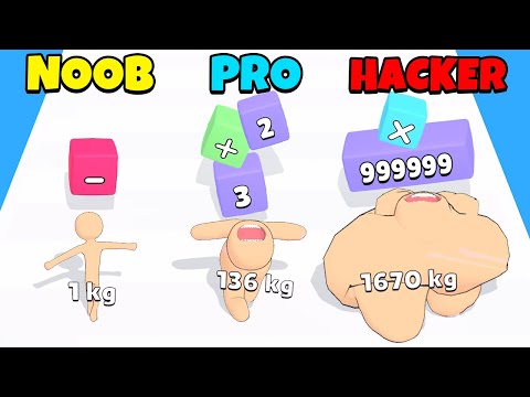 NOOB vs PRO vs HACKER - Eat Numbers