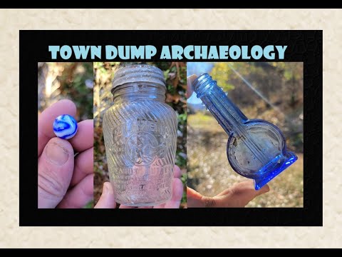 Town Dump Archaeology - Bottle Digging - Vintage Marbles - Antiques - Peanut Butter - Banjo - Toys -