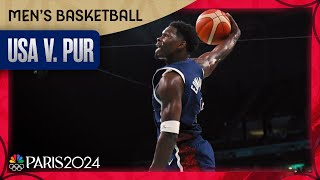 Team USA DISMANTLES Puerto Rico in final men's basketball group game | Paris Olympics | NBC Sports