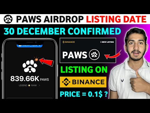 Paws Airdrop listing date | Paws Airdrop withdrawal | paws new mystery quest today