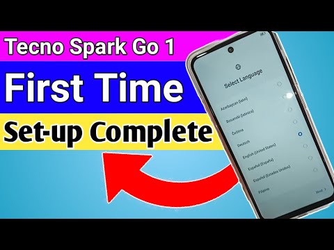 Tecno spark go 1 First Time Setup