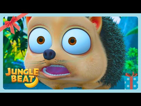 😲 LAWN GAMES 🤣 | 🎄 HAPPY HOLIDAYS 🎄 Jungle Beat Animated Monkey & Trunk Cartoon | WildBrain Bananas