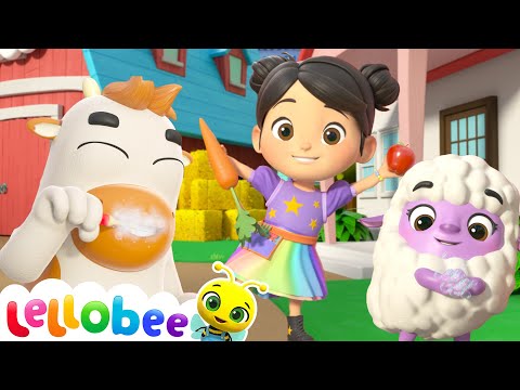 Sing and Stay Strong! 💪 Brush, Eat, Exercise | 🌻Lellobee City Farm - Kids Playhouse Song Mix