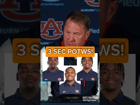 Which Three Auburn Tigers Were SEC POTWs? #WarEagle