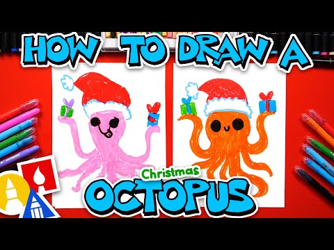 How To Draw A Christmas Octopus