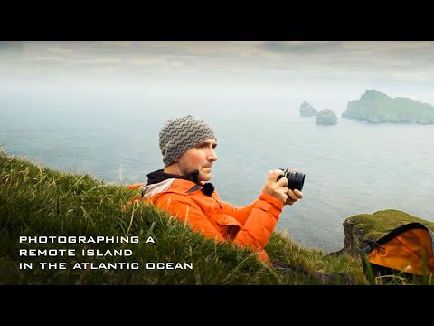 Photographing a remote island in the Atlantic Ocean