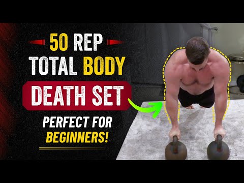 50 Rep Kettlebell "Death Set" [HIIT For Beginners] | Coach MANdler