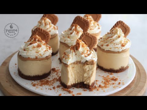 Mini Baked Biscoff Cheesecake Recipe | Egg & Eggless