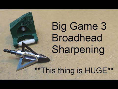 DXB Big Game 3 Broadhead sharpening