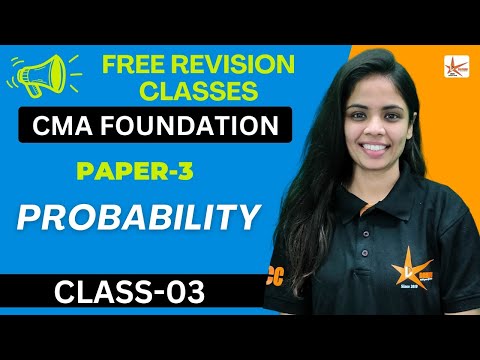 CMA Foundation Free Revision Classes June 24| Probability Revision CMA Foundation Statistics PN 3|