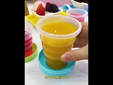 [Little B House] Mini Water Cup Telescopic Cup Cartoon Foldable Cup Travel Collapsible Cup 折叠水杯-TV27