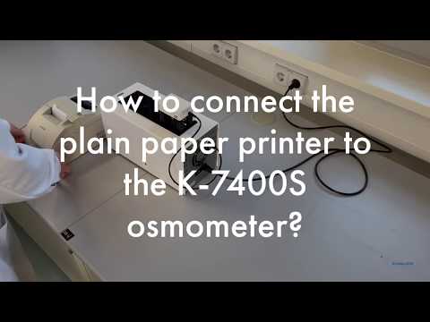 Osmometer FAQ: How to Connect Plain Paper Printer to the K-7400S Osmometer