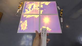 LED Sky Cloud Panel 60x60cms 40W with CCT Changing and Dimmable. Comes with a RF Remote